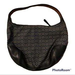 Coach black and gray hobo